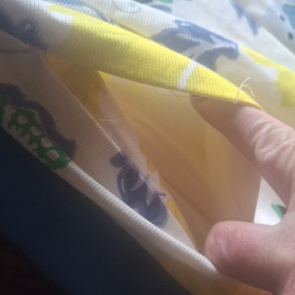 Talbots RSVP Collection, Yellow and Blue Mini Skater Skirt with Butterflies - Picture 6 of 7